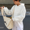 Dazy sudadera casual de cuello redondo clasica de felpa para mujer