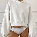 Dazy sudadera casual de cuello redondo clasica de felpa para mujer
