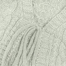 Moosta cardigan informal de manga de globo con nudo delantero de unicolor para otono/invierno