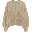 Moosta cardigan casual suelto de unicolor de manga larga con lazada delante para mujer, otono/invierno