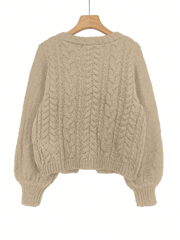 Moosta cardigan casual suelto de unicolor de manga larga con lazada delante para mujer, otono/invierno
