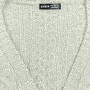 Moosta cardigan informal de manga de globo con nudo delantero de unicolor para otono/invierno