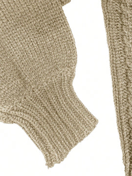 Moosta cardigan informal de manga de globo con nudo delantero de unicolor para otono/invierno