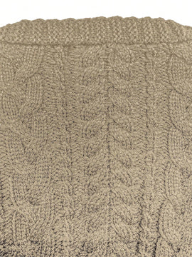 Moosta cardigan informal de manga de globo con nudo delantero de unicolor para otono/invierno