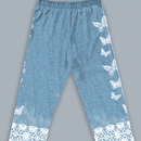 Ezwear pantalones con estampado de encaje de mariposa para mujer