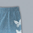 Ezwear pantalones con estampado de encaje de mariposa para mujer