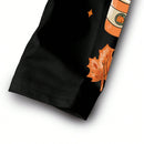 Ezwear leggings casuales de mujer con estampado de calabaza