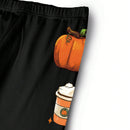 Ezwear leggings casuales de mujer con estampado de calabaza