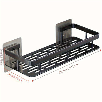 Estantería de pared grande para baño sin necesidad de taladrar, ahorradora de espacio, fácil instalación, almacenamiento para suministros de baño, cosméticos y champú, estante de plástico resistente con capacidad de carga alta, Organizadores de ducha