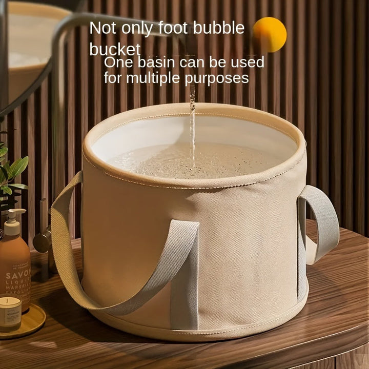 Bañera portátil plegable para remojo de pies, sin cables, con aislamiento de película de aluminio para retención de calor, diseño de 5 capas reforzadas, cubeta profunda plegable para spa en casa y viajes, balde para spa de pies sin aroma, bañera para rem