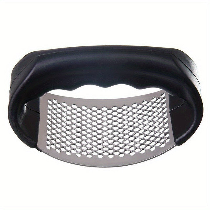 Prensa de ajo de acero inoxidable de primera calidad - Manual, gadget de cocina no eléctrico para una preparación fácil de alimentos, apto para lavavajillas y metal seguro para alimentos.