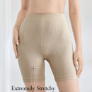 Leisure pantalones de ciclismo sin costuras con cintura ajustada de unicolor y minimalista, uso casual de todos los dias