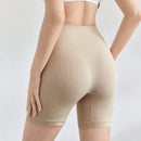 Leisure shorts de ciclismo de ajuste cenido, de unicolor, de verano, informales y sin costuras