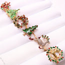 Conjunto de 6 Anillos Dorados para Servilletas para Decoración de Mesas Festivas - ¡Perfectos para Navidad, Acción de Gracias, Pascua, Cumpleaños y Más!