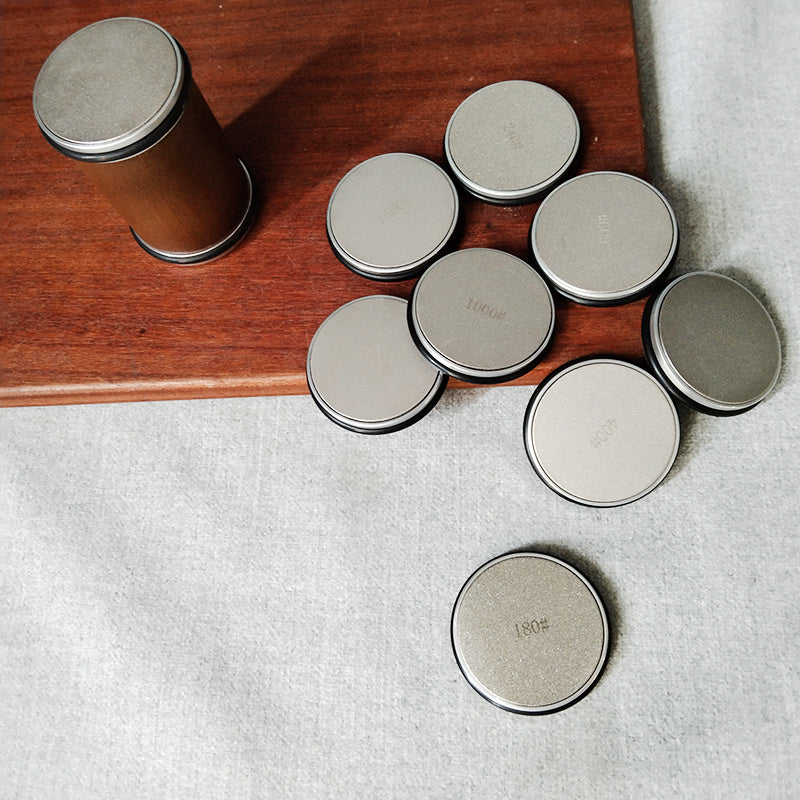 Juego de piedras de afilar para afilador de cocina, discos removibles de acero inoxidable, herramientas de molienda y pulido, accesorios de piedra de afilar de grano múltiple