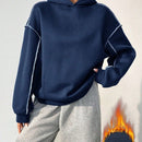 Moosta sudadera con capucha de manga larga y diseno simple para el ocio diario de las mujeres