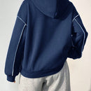 Moosta sudadera con capucha de manga larga y diseno simple para el ocio diario de las mujeres