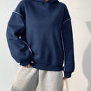 Moosta sudadera con capucha de manga larga y diseno simple para el ocio diario de las mujeres