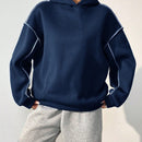 Moosta sudadera con capucha de manga larga y diseno simple para el ocio diario de las mujeres