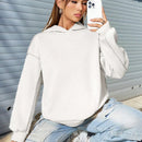 Moosta sudadera con capucha de manga larga y diseno simple para el ocio diario de las mujeres