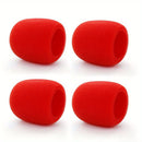 4 unidades de Fundas de Espuma de Microfono de Alta Calidad - Gruesas, Flexibles y Lavables para Uso en Mano y en Escenario - Ajuste Universal para Karaoke, DJ y Radiodifusión - Colores Variados