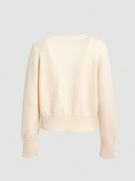 Dazy cardigan informal de mujer con decoracion de lazos, otono