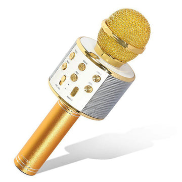 Micrófono Karaoke Bluetooth Parlantes Integrados para IOS y Android RF 858