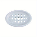 Jabonera Ovalada de Silicona con Drenaje - Auto-Drenante, Soporte Multifuncional para Jabón de Baño y Estante de Almacenamiento