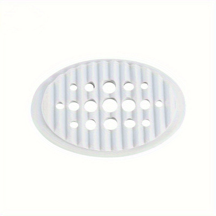 Jabonera Ovalada de Silicona con Drenaje - Auto-Drenante, Soporte Multifuncional para Jabón de Baño y Estante de Almacenamiento