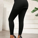 Lady pantalones casuales ajustados de unicolor 2 en 1 para mujer