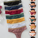 7 piezas/paquete tangas sin costura de encaje para mujer