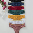 7 piezas/paquete tangas sin costura de encaje para mujer