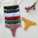 7 piezas/paquete tangas sin costura de encaje para mujer