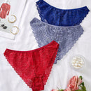 Set de 3 bragas minimalistas y romanticas de encaje para mujer