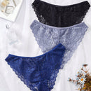 Set de 3 bragas minimalistas y romanticas de encaje para mujer