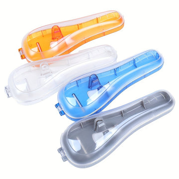 Estuche De Afeitadora De Plástico Transparente Para Hombres, Portátil Y Duradero Para Viajes