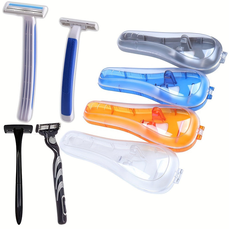 Estuche De Afeitadora De Plástico Transparente Para Hombres, Portátil Y Duradero Para Viajes