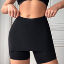 Pantis tipo short para mujer, lisos y delgados, shorts de seguridad sin costuras, suaves y comodos - negro