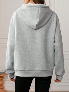 Lune sudadera con capucha de forro polar supergruesa para mujer para otono e invierno