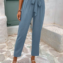 Frenchy pantalones regulares simples y lisos para mujeres para la vida diaria con cinturon