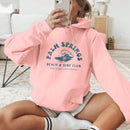 Ezwear sudadera con capucha con estampado ondulado y estampado de letra
