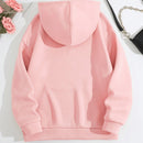 Ezwear sudadera con capucha con estampado ondulado y estampado de letra