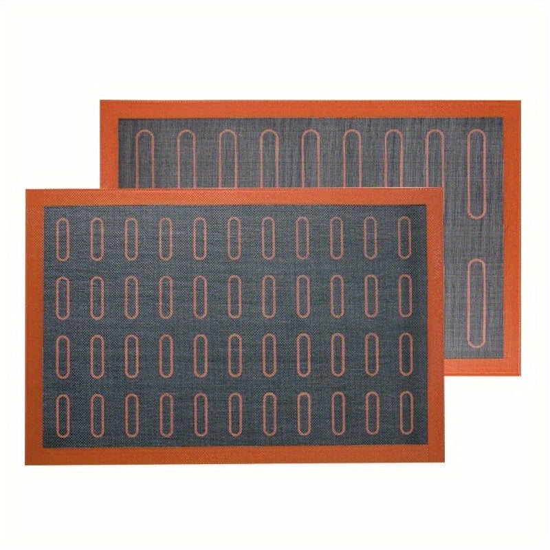 1pc Alfombrilla de silicona para hornear para cocina de RV - Antiadherente, doble cara, forrada de hoja de repostería perforada para hornear pasteles - Duradera, fácil de limpiar, no requiere energía