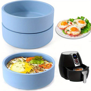 1 pieza Molde de Silicona Antiadherente para Hervir Huevos en Freidora de Aire - Reutilizable, Fácil de Limpiar, Ideal para Cocinar Huevos al Vapor, Revueltos y Sartenes de Desayuno - Utensilio Esencial de Cocina para la Casa