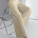 Modely pantalones palazzo de pierna ancha de unicolor casual para mujer
