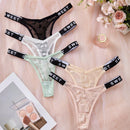 5 piezas/paquete tanga romantico de encaje de talle bajo