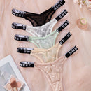 5 piezas/paquete tanga romantico de encaje de talle bajo