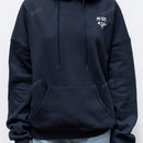 Sudadera con capucha de mujer con estampado de eslogan y hombros caidos