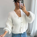 Essnce cardigan holgado y tejido suelto, manga larga informal para otono/invierno