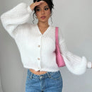 Essnce cardigan holgado y tejido suelto, manga larga informal para otono/invierno
